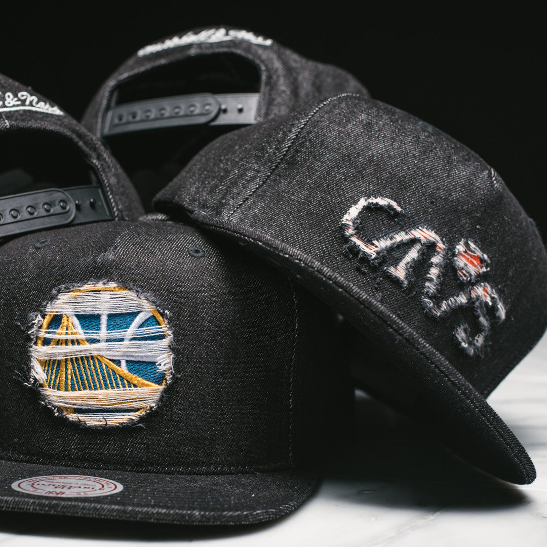 LAPSTONE & HAMMER x MITCHELL & NESS “BLACK DESTRUCTED DENIM