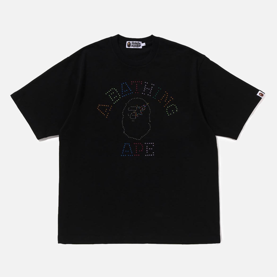 トップス noremid RHINESTONE TEE BLACK S RHINESTONE COLLEGE RELAXED FIT TEE - BLACK – lapstoneandhammer.com