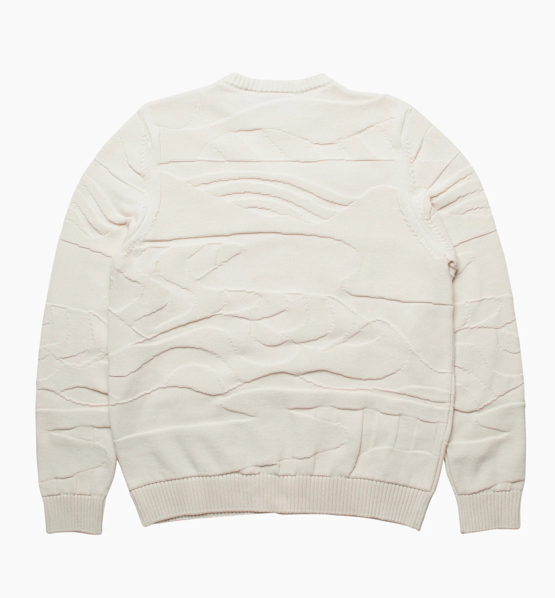 LANDSCAPED KNITTED PULLOVER - OFF WHITE