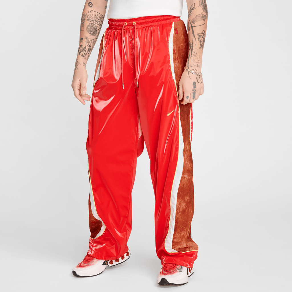 baggy opium y2k レッド サッカー風ハーフパンツ PROJECT F.R.O.G TRACK PANT - LIGHT CRIMSON / DARK RUSSET