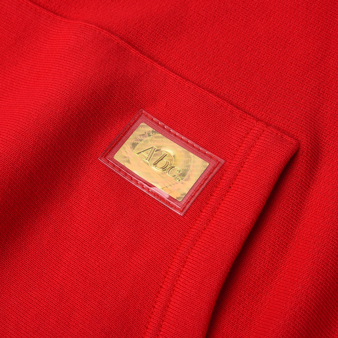 ABC.123.TRI-TONE PULLOVER HOODIE - RED