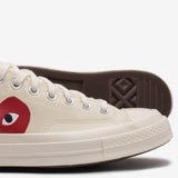CDG PLAY X CONVERSE CHUCK TAYLOR ALL STAR '70 OX - WHITE