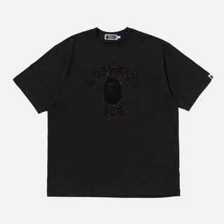 COLOR STONE COLLEGE RELAXED FIT TEE - BLACK