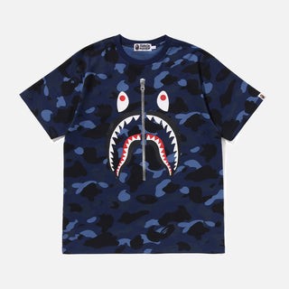 COLOR CAMO SHARK TEE - NAVY