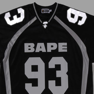 LINE CAMO JACQUARD RELAXED FIT FOOTBALL JERSEY - BLACK