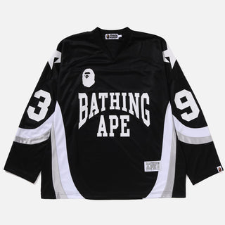 LINE CAMO JACQUARD LOGO RELAXED FIT  ICE HOCKEY JERSEY - BLACK