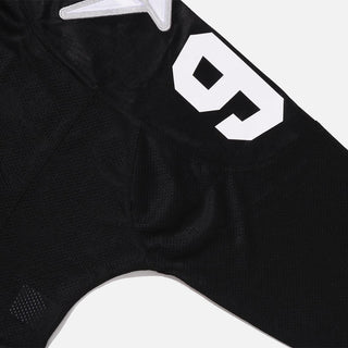 LINE CAMO MULTI LOGO CROPPED FIT FOOTBALL JERSEY - BLACK