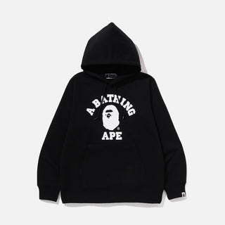 COLLEGE PULLOVER HOODIE - BLACK