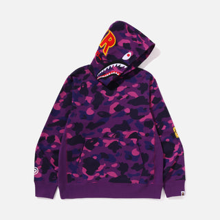 COLOR CAMO 2ND SHARK PULLOVER HOODIE - PURPLE