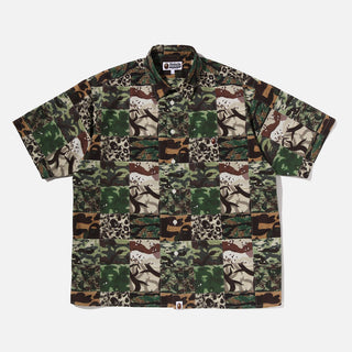 APE HEAD ONE POINT PATCHWORK SHIRT - CAMO