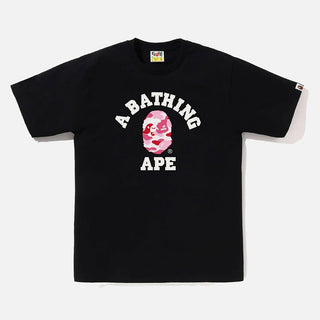 ABC CAMO COLLEGE TEE - BLACK / PINK