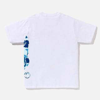 ABC CAMO SIDE BIG APE HEAD TEE - WHITE / BLUE