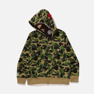 ABC CAMO 2ND APE FULL ZIP HOODIE - GREEN