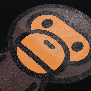 GLITTER BIG BABY MILO TEE - BLACK