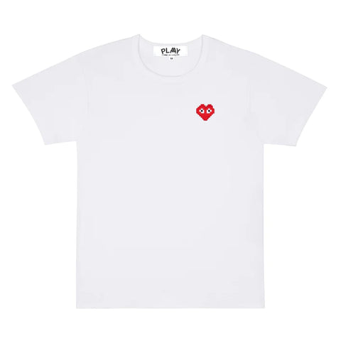 WMNS CDG PLAY X INVADER HEART - WHITE