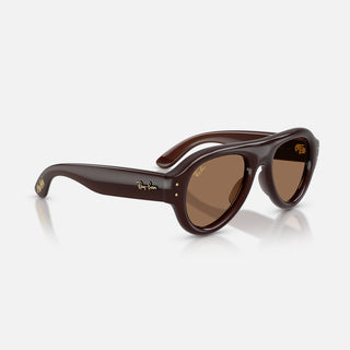 A$AP ROCKY X RAY-BAN AVIATOR PUFFER - TRANSPARENT BROWN / BROWN