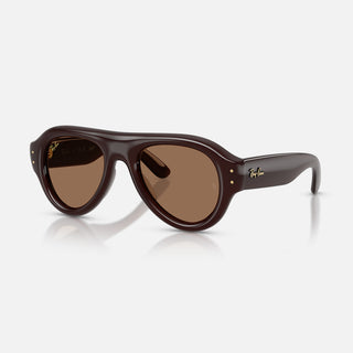 A$AP ROCKY X RAY-BAN AVIATOR PUFFER - TRANSPARENT BROWN / BROWN