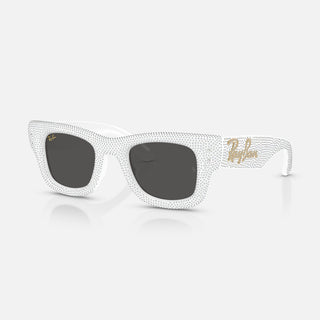 A$AP ROCKY X RAY-BAN WAYFARER PUFFER CRYSTAL PAVÉ EDITION - WHITE