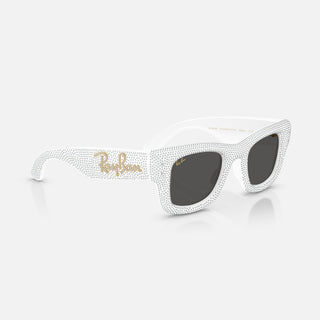 A$AP ROCKY X RAY-BAN WAYFARER PUFFER CRYSTAL PAVÉ EDITION - WHITE