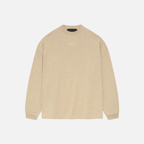 ESSENTIALS LS TEE - GOLD HEATHER