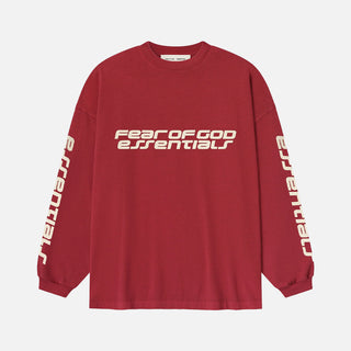 90'S LONG SLEEVE TEE - CRIMSON