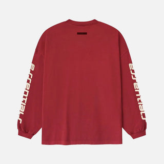 90'S LONG SLEEVE TEE - CRIMSON