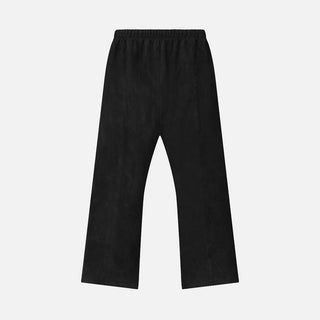 SUEDE FLEECE FLARE PANT - VINTAGE BLACK