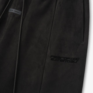 SUEDE FLEECE FLARE PANT - VINTAGE BLACK