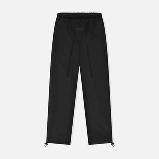 BONDED SATIN RELAXED TRACK PANT - JET BLACK