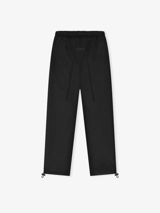 BONDED SATIN RELAXED TRACK PANT - JET BLACK