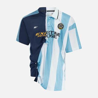 COLLAGE FOOTBALL TOP - BLUE STRIPE