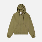 QUILTED FULL-ZIP - OLIVE