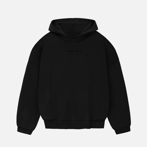 ESSENTIALS HOODIE - JET BLACK