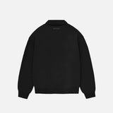 ESSENTIALS KNIT POLO - JET BLACK