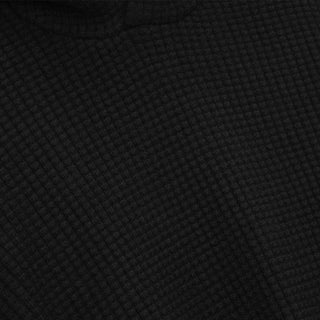 HEAVY WAFFLE 90`S HOODIE - VINTAGE BLACK