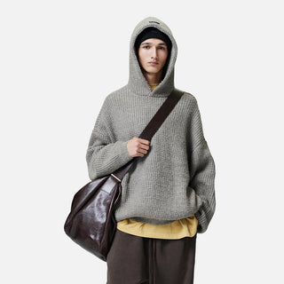 HEAVY WAFFLE 90`S HOODIE - HOMESTEAD HEATHER