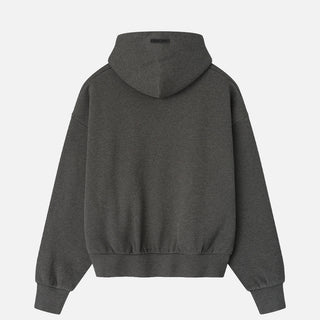 EMBOSSED ESSENTIALS CLASSIC HOODIE - CHARCOAL HEATHER