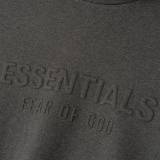 EMBOSSED ESSENTIALS CLASSIC HOODIE - CHARCOAL HEATHER