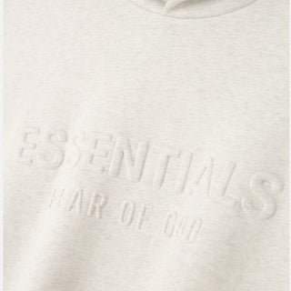 EMBOSSED ESSENTIALS CLASSIC HOODIE - OATMEAL HEATHER