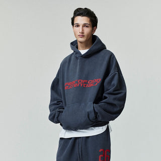 HEAVY FLEECE 90S HOODIE - IRON GREY