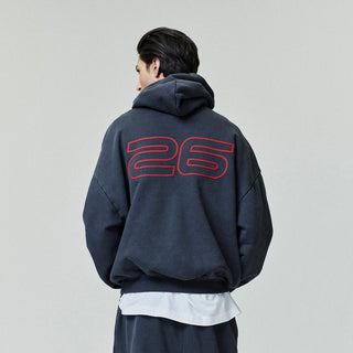 HEAVY FLEECE 90S HOODIE - IRON GREY