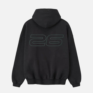 HEAVY FLEECE 90S HOODIE - VINTAGE BLACK