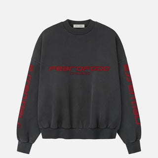 HEAVY FLEECE CROPPED RELAXED SWEATSHIRT - IRON GREY