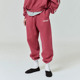 CROPPED RELAXED HOODIE - CRIMSON