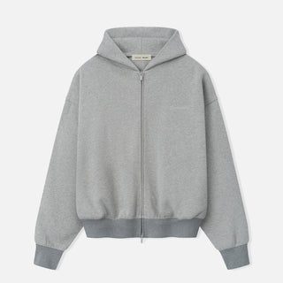SIGNATURE CLASSIC FULL ZIP HOODIE - CONCRETE HEATHER
