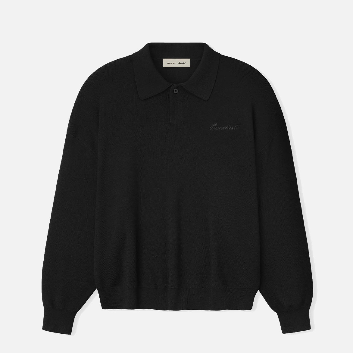 SIGNATURE 90S KNIT POLO - VINTAGE BLACK – lapstoneandhammer.com
