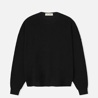 SIGNATURE WAFFLE 90S CREWNECK SWEATER - VINTAGE BLACK
