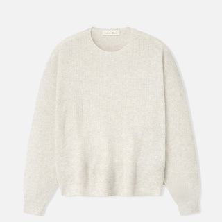 SIGNATURE WAFFLE 90S CREWNECK SWEATER - OATMEAL HEATHER