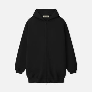PROPERTY LOUNGE LONG ZIP HOODIE - BLACK