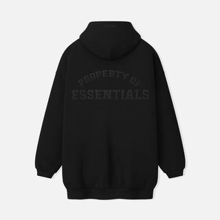 PROPERTY LOUNGE LONG ZIP HOODIE - BLACK